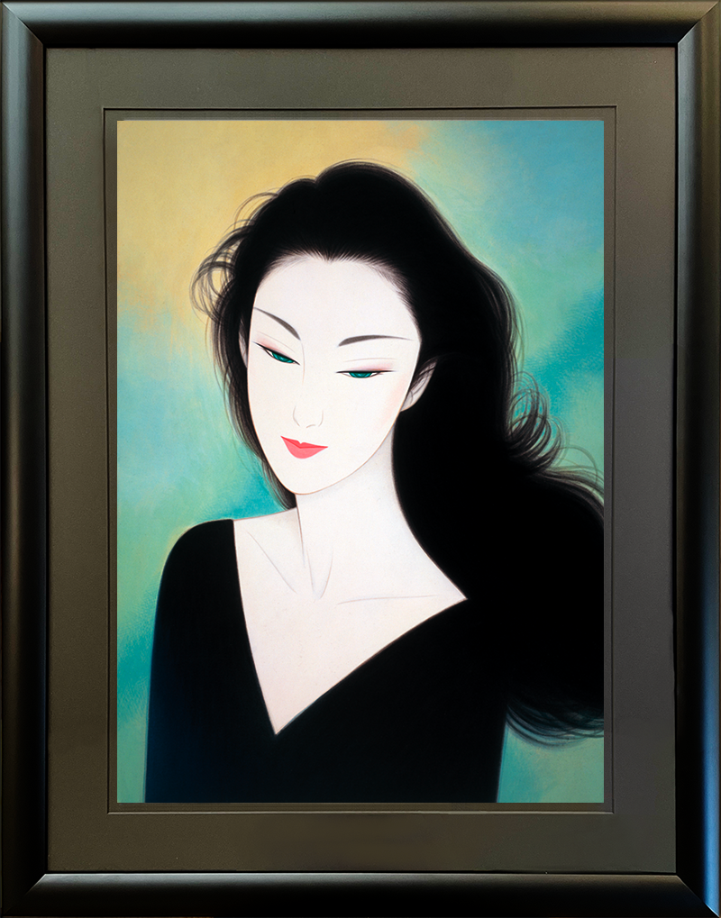 鶴田一郎 黒髪 額入り ジャパンブラックヘアー | 鶴田一郎アートストア ICHIRO TSURUTA